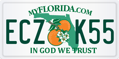 FL license plate ECZK55