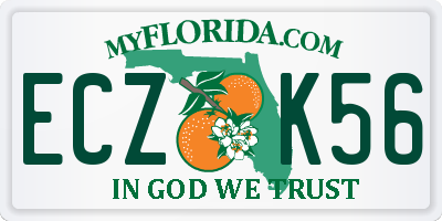 FL license plate ECZK56