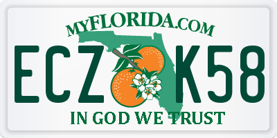 FL license plate ECZK58
