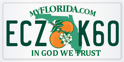 FL license plate ECZK60
