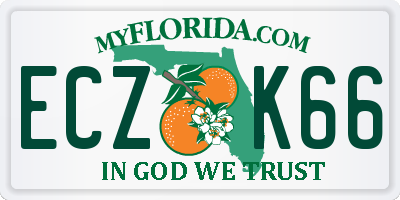 FL license plate ECZK66