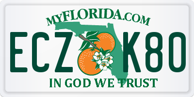 FL license plate ECZK80