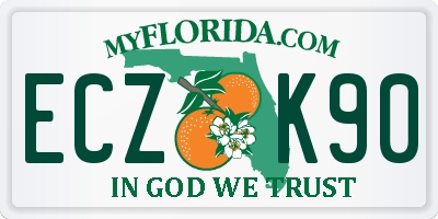 FL license plate ECZK90