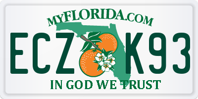 FL license plate ECZK93