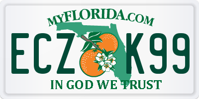 FL license plate ECZK99