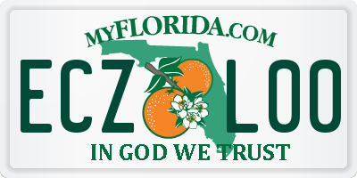 FL license plate ECZL00