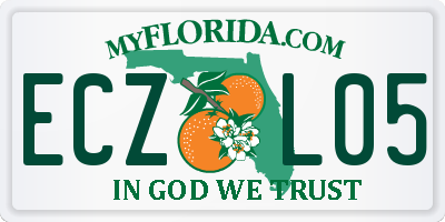 FL license plate ECZL05