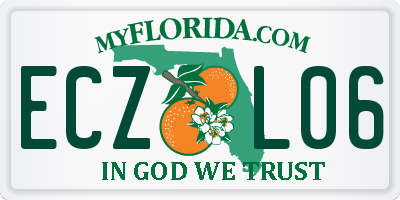 FL license plate ECZL06