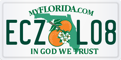 FL license plate ECZL08