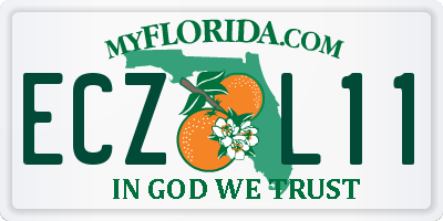 FL license plate ECZL11