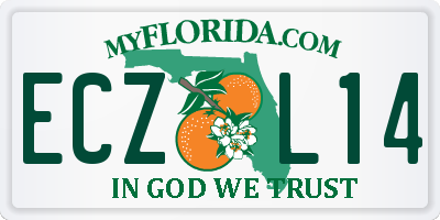FL license plate ECZL14