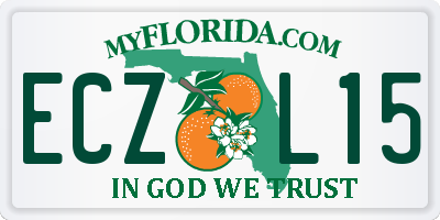 FL license plate ECZL15