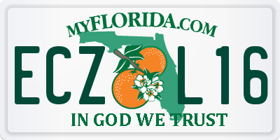 FL license plate ECZL16