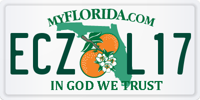 FL license plate ECZL17