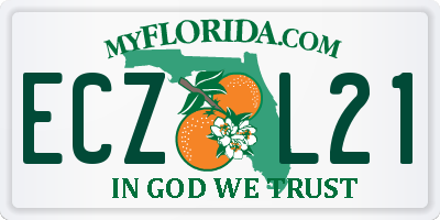 FL license plate ECZL21