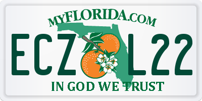 FL license plate ECZL22