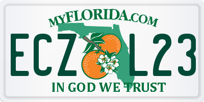 FL license plate ECZL23