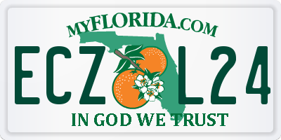 FL license plate ECZL24