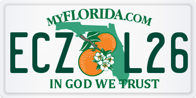 FL license plate ECZL26