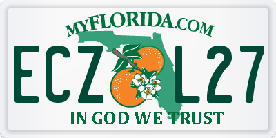FL license plate ECZL27