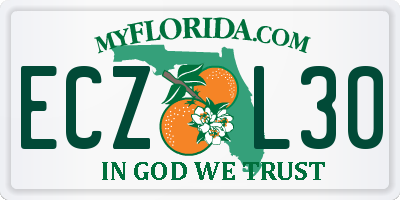 FL license plate ECZL30