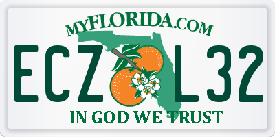 FL license plate ECZL32