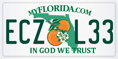 FL license plate ECZL33