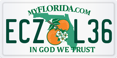 FL license plate ECZL36