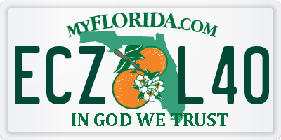 FL license plate ECZL40