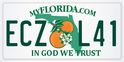 FL license plate ECZL41