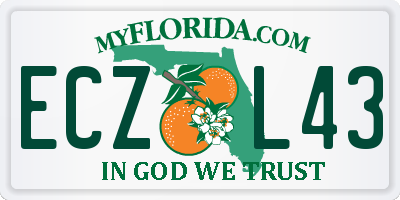 FL license plate ECZL43