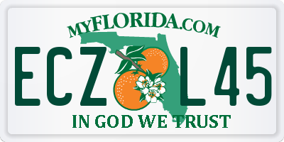 FL license plate ECZL45