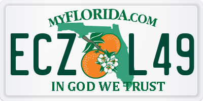 FL license plate ECZL49