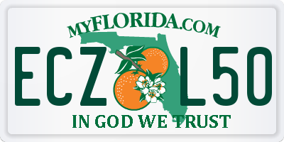 FL license plate ECZL50