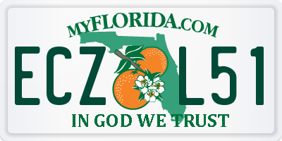 FL license plate ECZL51