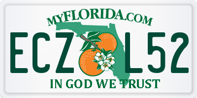 FL license plate ECZL52