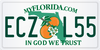 FL license plate ECZL55