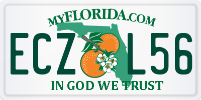 FL license plate ECZL56