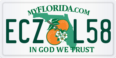 FL license plate ECZL58