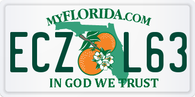 FL license plate ECZL63