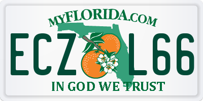 FL license plate ECZL66