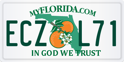 FL license plate ECZL71