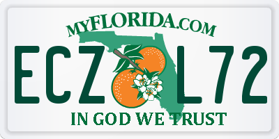 FL license plate ECZL72