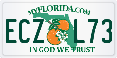 FL license plate ECZL73