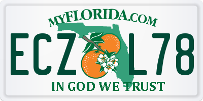 FL license plate ECZL78