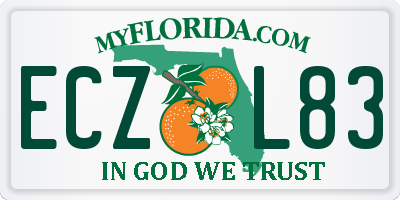 FL license plate ECZL83