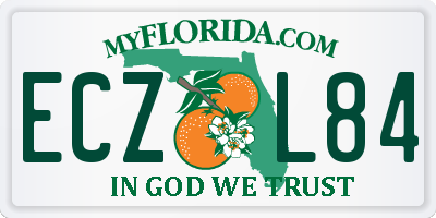 FL license plate ECZL84