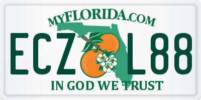 FL license plate ECZL88