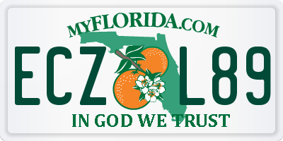 FL license plate ECZL89