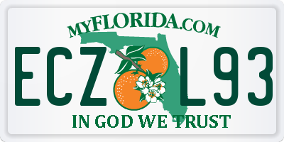 FL license plate ECZL93